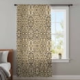 thumbnail image 3 of Traditional Morocco Sheer Curtains 72 Inches Long, Vintage Abstract Geometric Art Brown Light Filering Curtains, Breathable Simi Curtain Privacy Drapes for Living Room Bedroom Window Treatment, 3 of 9