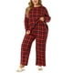 thumbnail image 1 of El pijadel camisón del tamaño extgrande de las mujeres fiel pijade rode dormir de teescocedel búfalo Buffalo Plaid Rojo Negro 2X, 1 of 7