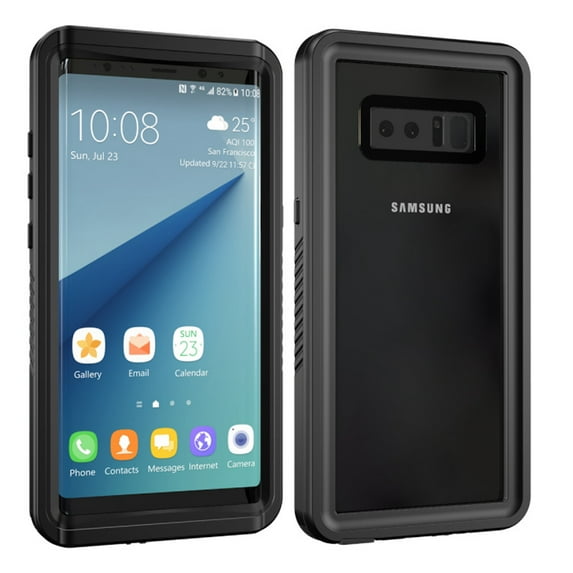 Dteck IP68 Waterproof Case For Samsung Galaxy Note 8 ,Built in Screen Protector Full Body Protective Shockproof Cover ,Black