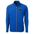 thumbnail image 2 of Men's-Cutter & Buck  Blue San Jose Earthquakes Adapt Eco Knit Hybrid Recycled Raglan Full-Zip Jacket, 2 of 3