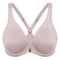 thumbnail image 1 of Bra CALVENA para mujer, cierre frontal con espalda cruzada, cobertura total, 1 of 6