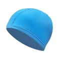 thumbnail image 1 of Gorro de Baño de Tela Transpirable, Adecuado para Cabello Largo Y Corto, Ligero, Portátil, Cómodo, Gorro de Baño para Mujeres Y Hombres para Vacacione Lago Azul, 1 of 8