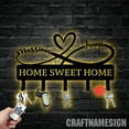 thumbnail image 3 of Craftnamesign Custom Infinity Heart Metal Key Holder, Metal Coat Rack, Metal Key Hanger, 3 of 5