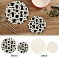 thumbnail image 4 of 2 Pcs Potholders Set Trivets Pads Coffee Beans and Cups Silhouettes Cotton Heat Resistant Round Hot Mats for Kitchen Countertop Table Home Decor, 4 of 7