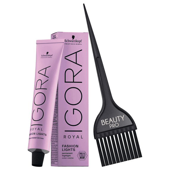 Schwarzkopf IGORA ROYAL FASHION LIGHTS Permanent Color 2.1 oz / 60 g - L-00 Natural Extra Beauty Pro Brush