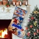 thumbnail image 1 of Sonic Tema: Calcetines de Navidad, fino lino blanco para colgar en escaleras y chimenea, decoración navideña para el hogar, regalo de Navidad. 45cm × 32cm, 1 of 5
