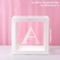 thumbnail image 1 of Caja transparente personalizada con alfabeto para decoración de Baby Shower, niño y niña, decoración para fiesta de primer cumpleaños y boda, 1 of 4