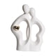thumbnail image 3 of Figura de pareja, artesanía artística, figura abstracta romántica, escultura, adorno de escritorio Blanco, 3 of 9
