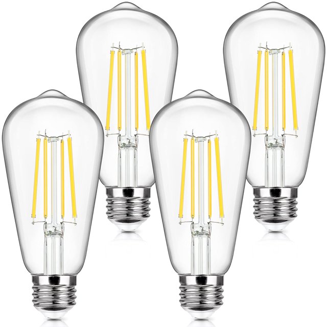 Bombillas LED Edison Sucolite Vintage, 8 W, 1400 LM, 5000 K, paquete de 4