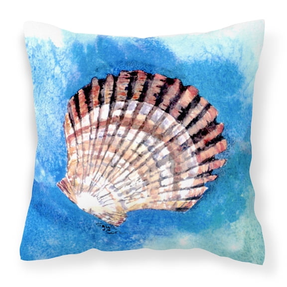 Carolines Treasures 8008PW1414 Scallop Sea Shell Fabric Decorative Pillow , 14Hx14W, multicolor