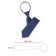 thumbnail image 2 of Corbata ajustable con cremallera INSPIRE CHIC para hombres, corbata de cuello para ocasiones casuales y formales, azul marino - 2 18.9" × 3.2", 2 of 4