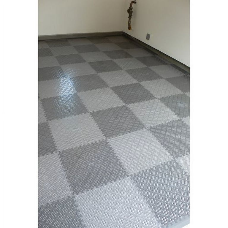 Norsk Multi-Purpose Black 18.3 in. x 18.3 in. PVC Garage Flooring Tile with Raised Diamond Pattern (6-Pieces) Norsk Multi-Purpose Black 18.3 in. x 18.3 in. PVC Garage Flooring Tile with Raised Diamond Pattern (6-Pieces)