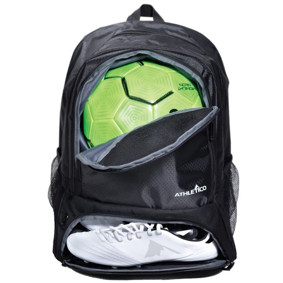 Bolsa de fútbol juvenil Athletico Soccer Mochila de baloncesto negra