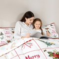 thumbnail image 4 of jejeloiu Happy Christmas Bedding Comforter Set 7pcs,Chic Xmas Tree Queen Bedding Sets,Red Berry Bowtie Queen Sheet Sets For Teens,Microfiber Bedroom Decor Reversible, 4 of 8