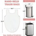 thumbnail image 2 of Small Bin Bags 10l Waste Paper Bin Liners Bathroom Trash Bags White Clear Pedal Rubbish Bags For Toilet,Bedroom,Office, 90 Counts, 2 of 6