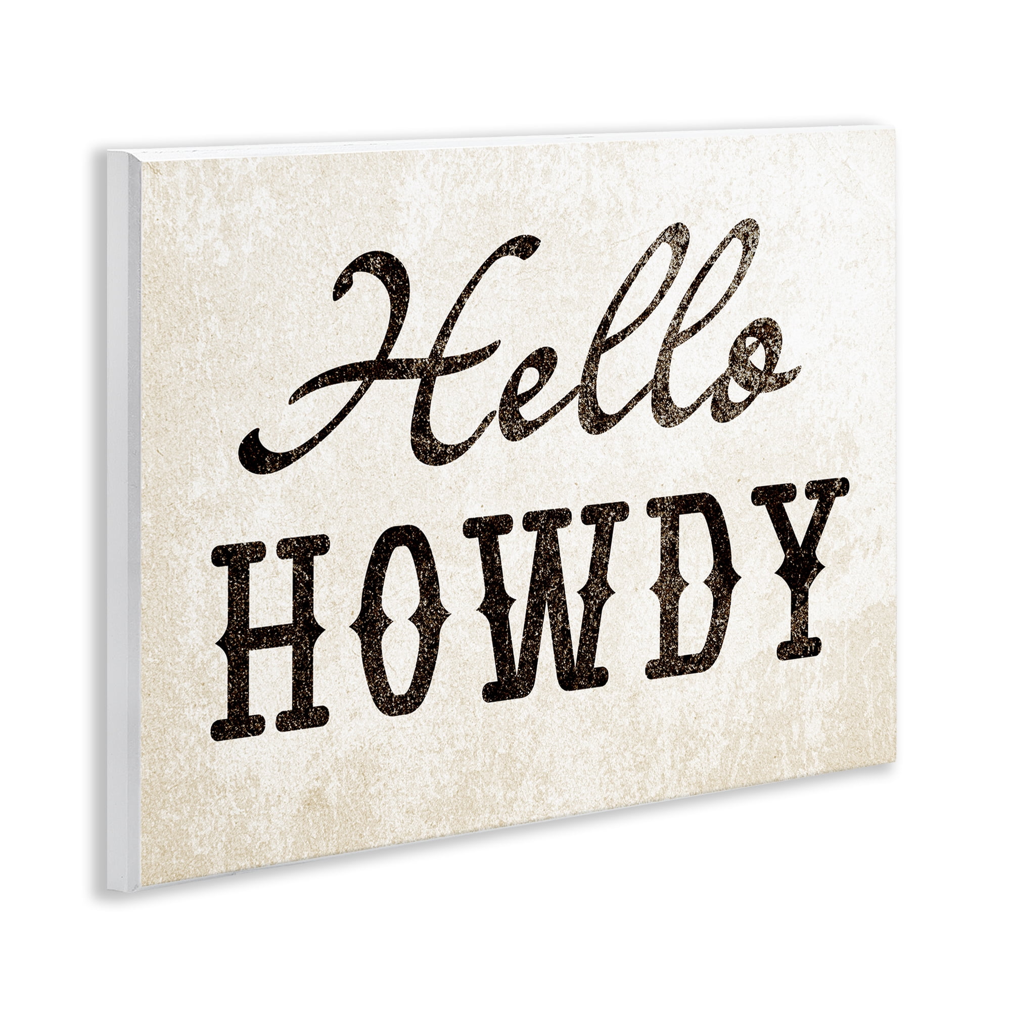 Stupell Industries Western Hellow Howdy Text & Numbers Painting Unframed Art Print Wall Art, 14 x 11