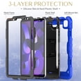 thumbnail image 4 of FJLBDE Case for iPad Air 5th Generation / iPad Air 4th Generation 10.9 inch, Rugged Shockproof Tablet Cases Cover with Kickstand Shoulder Strap, Blue, 4 of 7