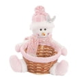 thumbnail image 4 of Cesta tejida,Adornos navideños con forma de cesta de dulces,Decoración navideña con cestas tejidas para fiestas,Contenedor de dulces multifunción fácil de usar,Decoración de mesa Lindo y, 4 of 8