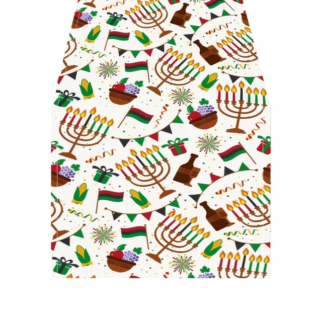 asddcavvf Kwanzaa Table Runner Festival Dining African Holiday Tablecloth for Kitchen Living Room Seasonal Table Cover Rectangular Cloth Table Covers Disposable Table Clothes for 8 Foot Rectangle Tabl