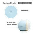 thumbnail image 4 of Hofdeco Premium Coastal Hampton Style Patio Indoor Outdoor Bolster Pillow Cover Only, 6"x20" Water Resistant for Backyard, Couch, Solid Baby Blue Fringe, 4 of 4