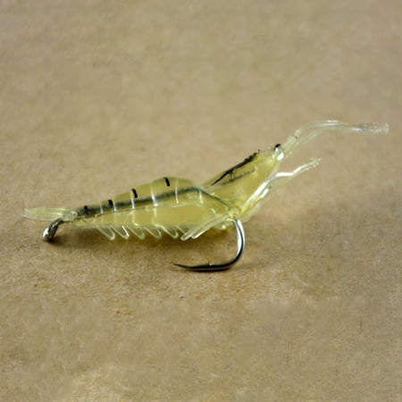 Sijiali 5Pcs 5cm 1.3g Artificial Lifelike Shrimp Shaped Fishing Soft Lure Bait Tackle