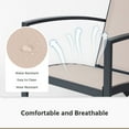 thumbnail image 2 of LAUSAINT HOME 3 Pieces Outdoor Bistro Set,  2 Textilene Chairs and 1 Coffee Table, Beige, 2 of 8