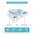 thumbnail image 5 of Quilts Twin XL Size, Turquoise Waves Coastal Soft Comforter Bedding Set for Bed, Teal Ombre Summer Beach Oceans Lightweight Quilted Bedspread with Pillow Cover(2 Pieces) for All Season, 68x98 Inch, 5 of 6