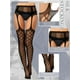 thumbnail image 3 of Medias de red Skylety para mujer, talla grande, 6 pares, negras, 3 of 6