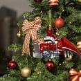 thumbnail image 3 of Navidad Decoración De Madera Camión Barco De Vapor Excavadora Camión De Bomberos Jeep Colgante Colgante Para Vacaciones Familiares Regalo De Fiesta De Navidad Eigraketly HA040840-08, 3 of 6