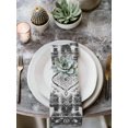 thumbnail image 2 of Black Grey Cloth Napkins Set of 8 Reusable Dinner Napkins, Boho Vintage Print Distressed Brick Patterns Cocktail Napkin Washable Table Napkins for Wedding/Holiday Party/Baby Shower 20"x20", 2 of 7
