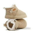 thumbnail image 4 of Tdoqot Girls Winter Boots Faux Fur Shearing- Non-Slip Warm Chunky Heel Round Toe Snow Boots Khaki Size Toddler 7.5, 4 of 7