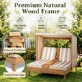 thumbnail image 3 of UBesGoo Toddler 2-Seater Patio Daybed with Canopy, Kids Wooden Outdoor Lounge with Cushion & Side Table, Brown Cedar Frame, 3 of 17