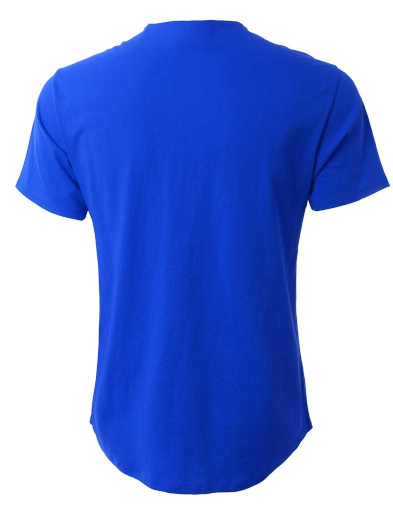 Ma Croix Men's Cotton Baseball Jersey Plain Button Down Short Sleeve Atheletic Sports Tee Shirts