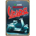 thumbnail image 3 of Letrero de hojalata retro Vespa, letrero de metal para garaje, placa de metal vintage para motocicleta, decoración de pared para sala de estar, placa Shabby Chic, 3 of 5