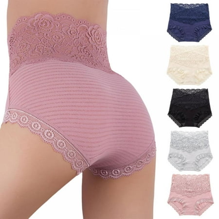 

Womens Sexy Underwear Lace Panties High Waisted Ladies Brief for Women 6-Pack