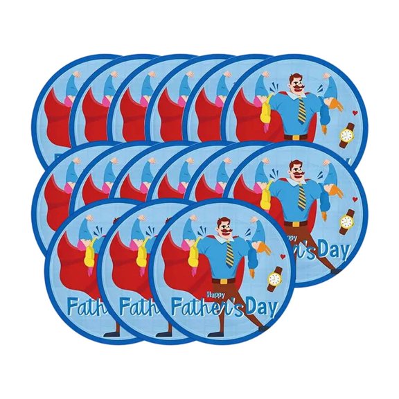 Kcavykas Father's Day for Parties 144 Pcs Disposable for Party Father's Day Plates Tablecloth Streamer Cups Knives Spoons Fork for Birthday of Father（16pc 9in Plates） Birthday Gift