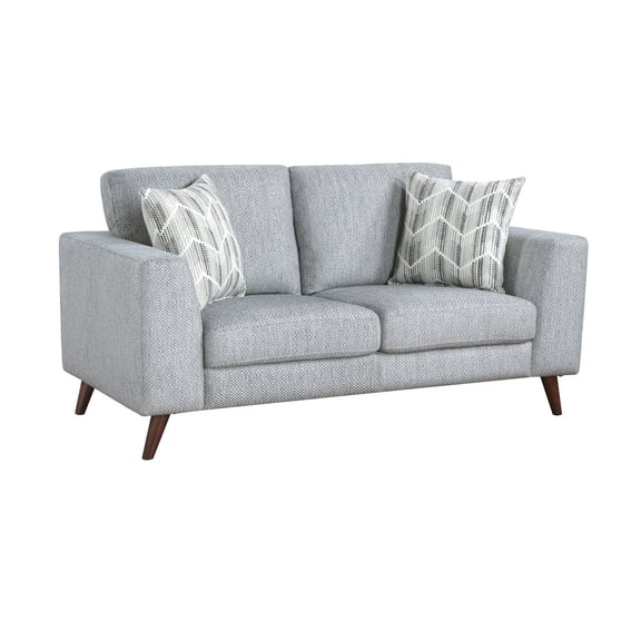 Lexicon Broadway Chenille Love Seat in Blue-Gray