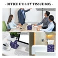 thumbnail image 7 of Tissue Box Cover, White anchor vintage navy blue Leather Tissue Box Holder - Tissue Case Facial Paper Organizer for Bathroom, Vanity Countertop, Tabletop, Car, Night Stands, 7 of 7