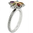 thumbnail image 4 of Gemstone Sterling Silver and 14kt Gold Antiqued Ring, 4 of 7