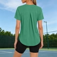 thumbnail image 6 of jobturf Quick Dry Workout Shirts for Women UPF 50+ Sun Protection Shirt Short Sleeve Running Top Curved Hem Athletic T-Shirt S-3XL, 6 of 9