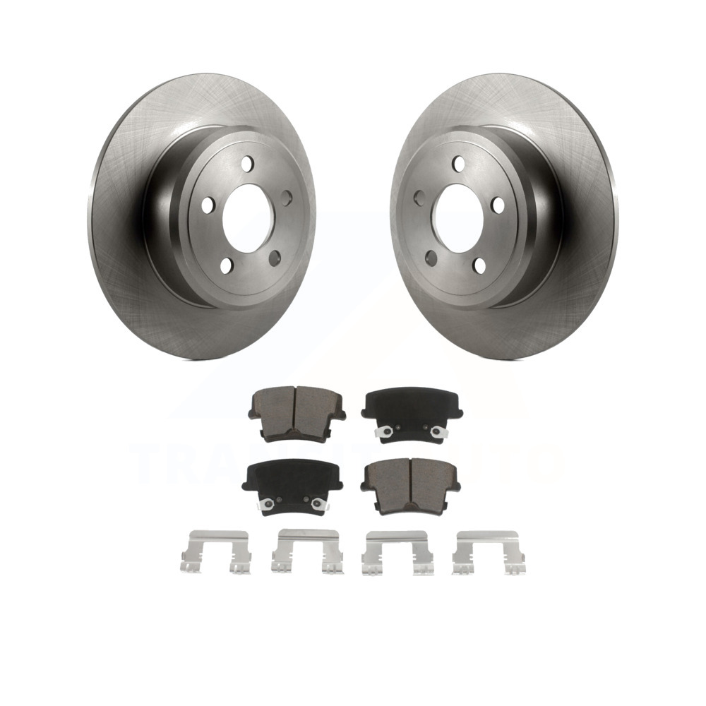 Detroit Axle 4pc Rear Disc Brakes Kit - Rotors And Ceramic Pads For Chrysler 300, Dodge Charger/Challenger/Magnum