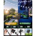 thumbnail image 5 of Solar String Lights Outdoor 60 Led 35.6 Feet 8 Lighting Modes Globe Waterproof Solar Powered Patio Lights for Garden Yard Porch Wedding Party Decor (Pure White), 5 of 8