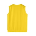thumbnail image 5 of Zimjoy Mens Sweater Vest Casual V-Neck Knitted Sweater Vest Big and Tall Sleeveless Sweaters for Men Vintage Basic Winter Sweater Vests, Yellow XL, 5 of 6