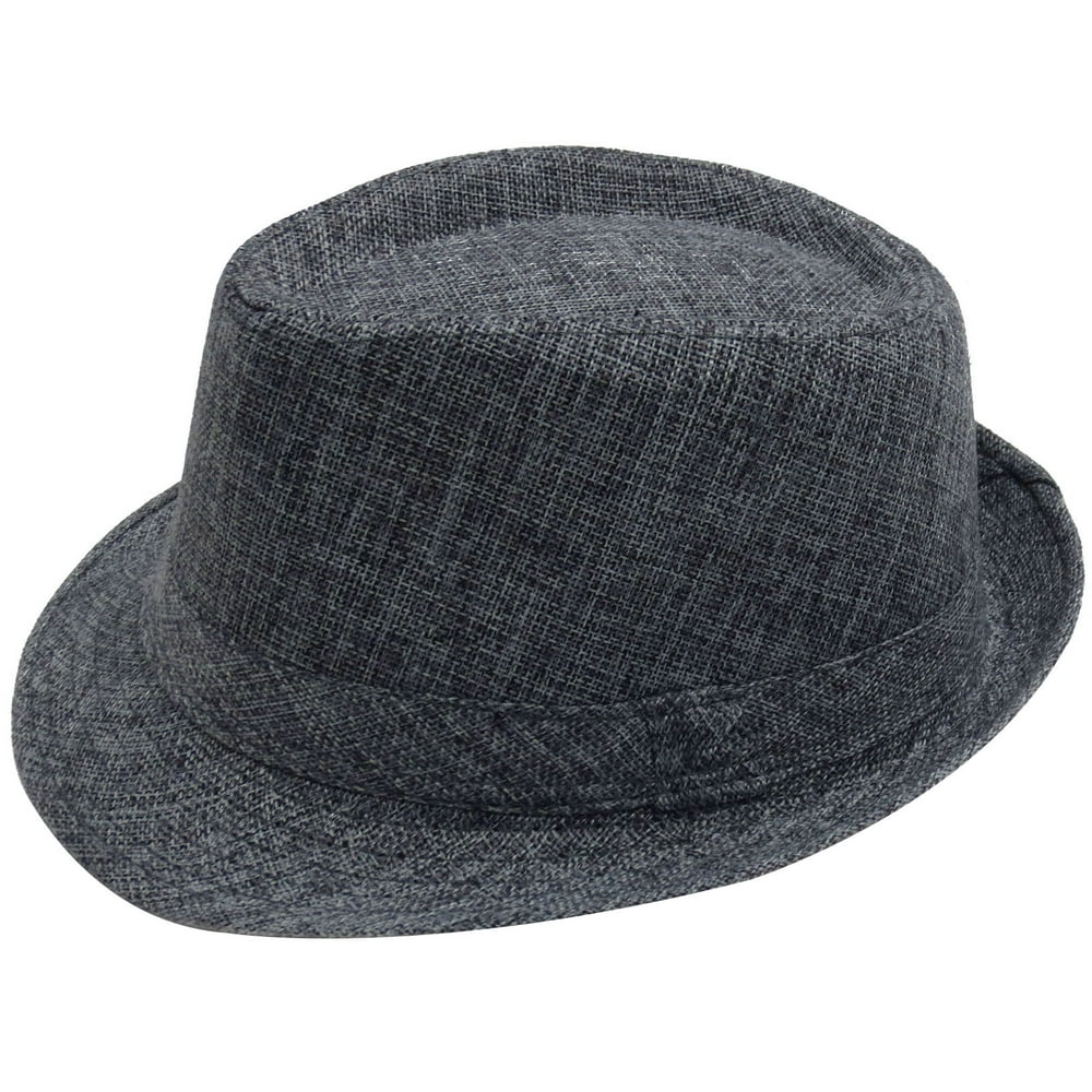 Simplicity Men / Women's Cotton Blend Trilby Golf Fedora Hat Grey