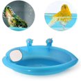 thumbnail image 4 of Baño para pájaros Baño para pájaros Ducha Limpieza Bañera Cuenco Lavabo con espejo para pájaros colgante Mascotas Pájaros pequeños Juguete Accesorios para loros Periquito Cacatúa Bandeja de alimentación de agua JM, 4 of 5