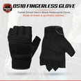 thumbnail image 5 of Daniel Smart Men’s Leather Gloves – Fingerless Motorcycle Gloves with Gel Palm, Mesh & Synthetic Leather for Maximum Airflow, 5 of 6