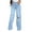 Light Blue, variant on Jamicy Womens Jeans with Pockets High Waisted Straight Ankle Wide Leg Ripped Jeans Frayed Hem Stretchy Capri Denim Pants