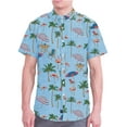 thumbnail image 4 of Visive Men's Stylish Hawaiian 2 Pack Button Down Short Sleeve Shirt - For Big & Tall Men - Up Fun Aloha Shirts for Casual and Party Wear - Diverse Prints for Every Occasion - Durable & Fashion-Forward, 4 of 7