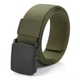 thumbnail image 2 of Weikingp Mens Belts Leather Fashion Belt Buckle Women Nylon Belt Fans Automatic Men Canvas Belt Leather Belt for Men () Army Green Canvas,Plastic, 2 of 2
