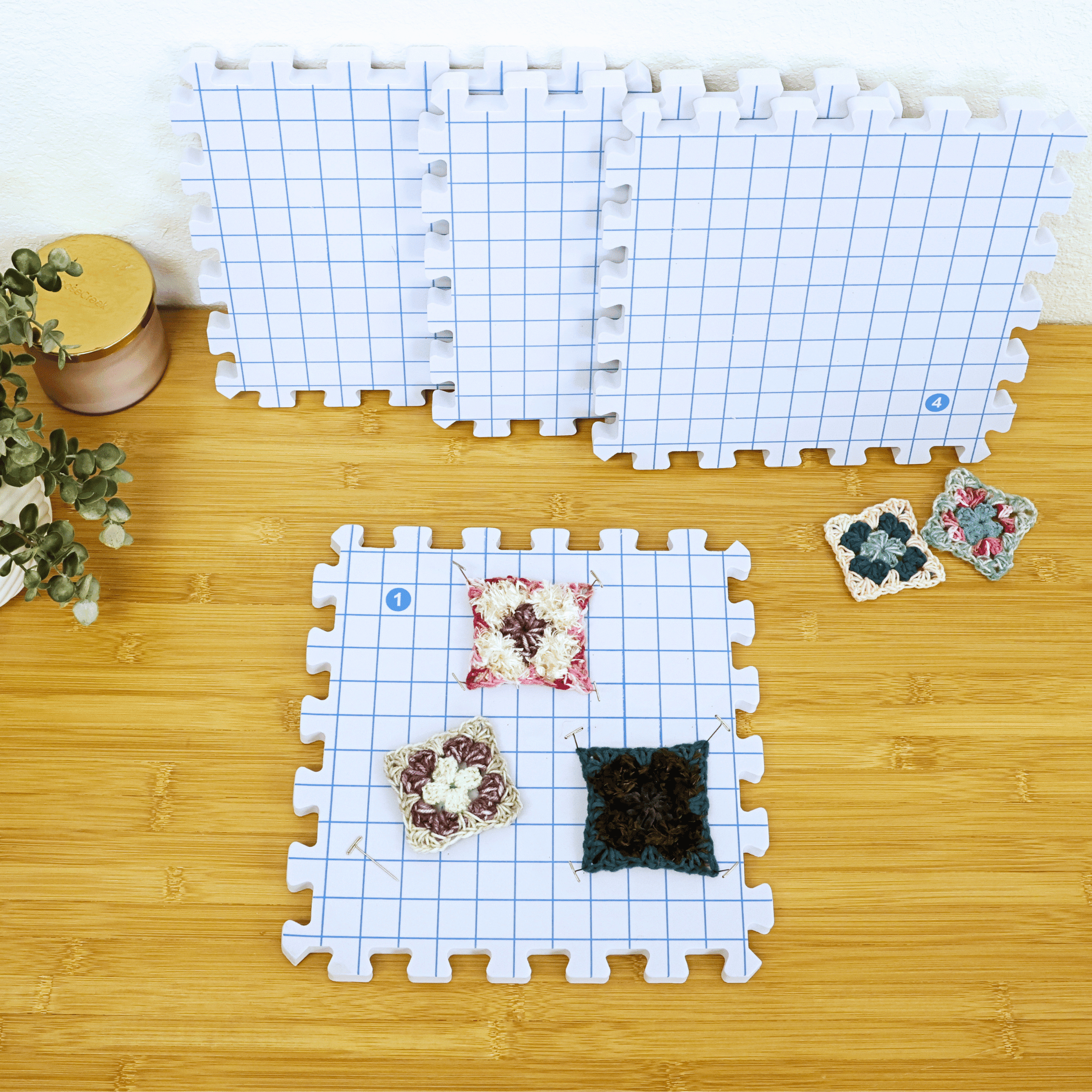 Hello Hobby Interlocking Blocking Boards, 12 x 12 in, 4 Count
